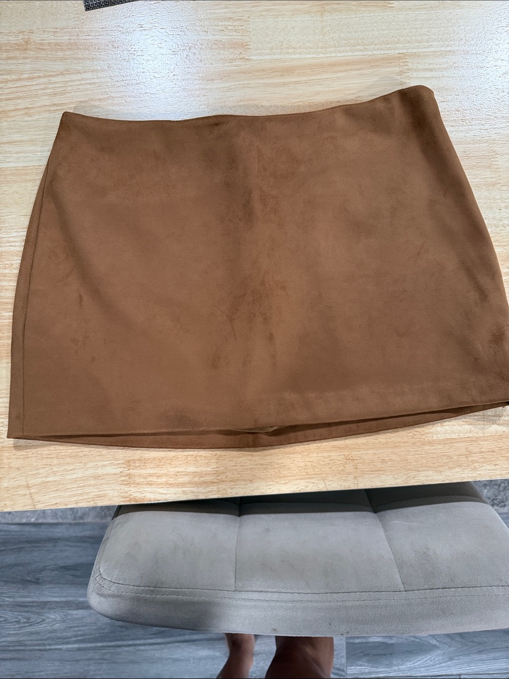 Abercrombie & Fitch Brown Suede Mini Skirt